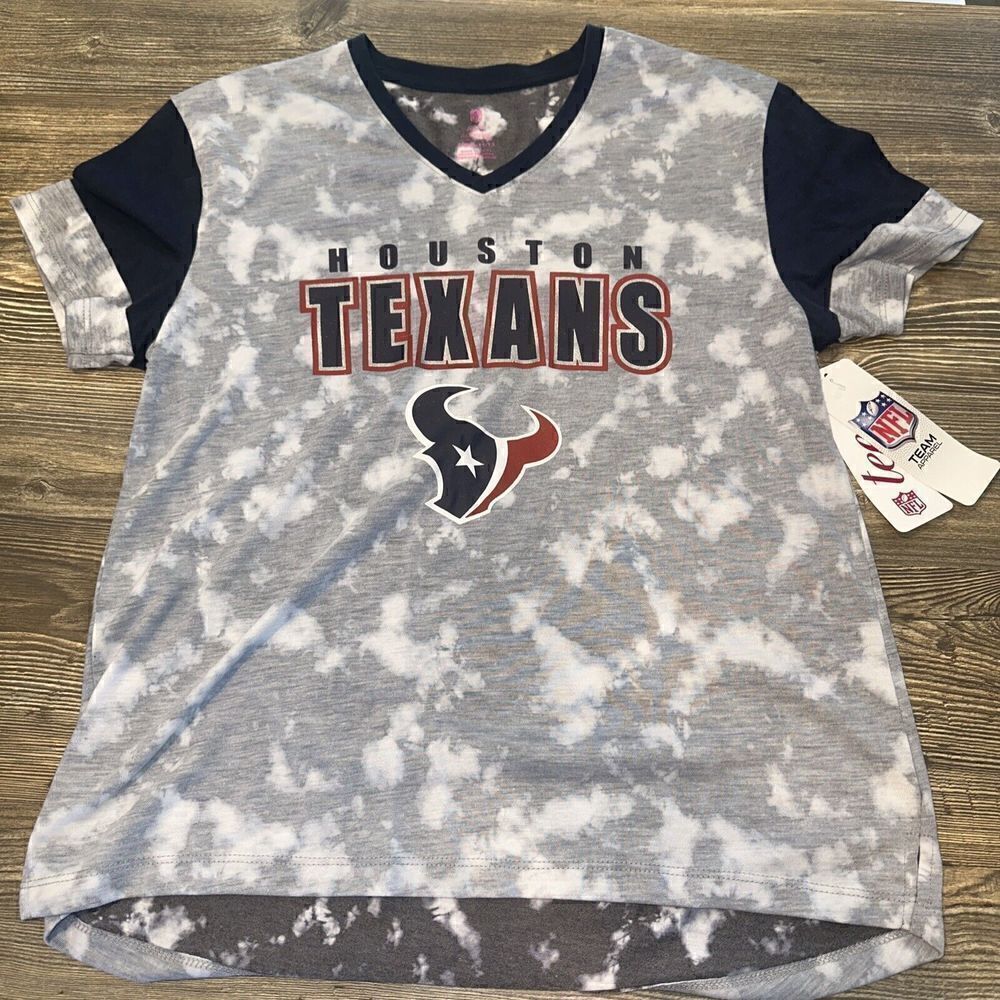Houston Texans Teens Juniors Large Short Sleeve Shirt. Gray. Authentic. $27.99.B